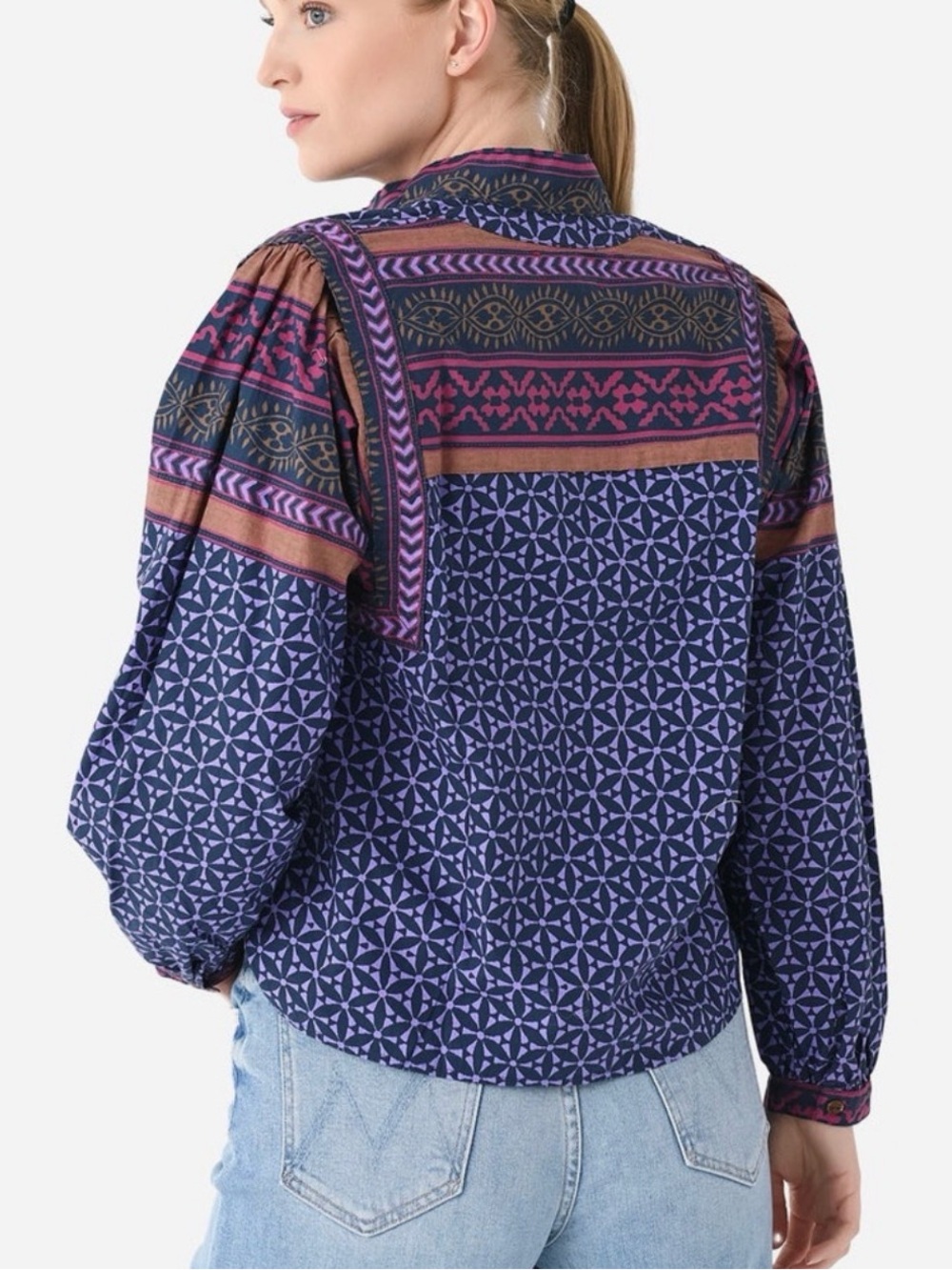 Xirena Izzie Long Sleeve Boho Blouson L